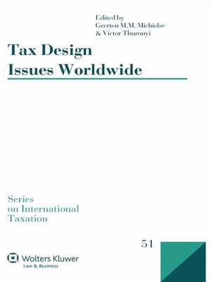 cover image of Tax Design Issues Worldwide